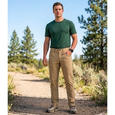 Orvis Jackson Quick Dry Pants Mens 34x30 Tan Khaki Stretch Hiking Travel Utility