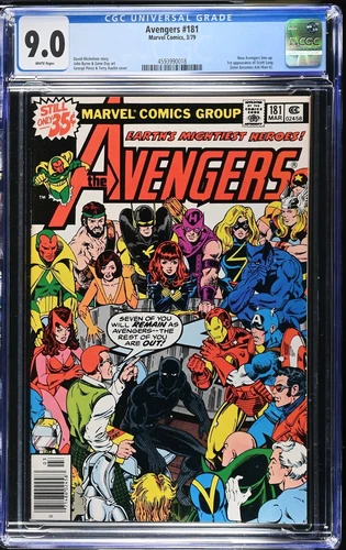 Avengers 181 Cgc 9.0 Marvel 1979 White pages Scott Lang