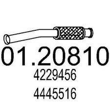 MTS Abgasrohr Auspuffrohr für SAAB 9-3 Cabriolet (YS3D) 9-3 (YS3D) 900 II Vorne