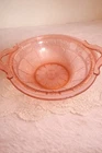 Vintage Jeannette Depression Glass Oval Vegetable Bowl PINK DORIC 9 1/2" 1935-38