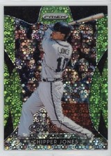2019 Panini Prizm Tier III Lime Green Donut Circle /199 Chipper Jones HOF 0i2a