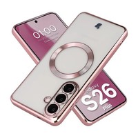 HandyhüLle FüR Galaxy S26 Plus Bizon Case Cover SchutzhüLle Transparent-Rosa