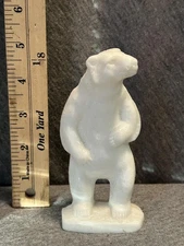 White Mold Polar Bear Figurine Standing Statue Decor Small Mini