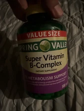 Spring Valley Super Vitamin B-Complex Tablets, 500 Count..+