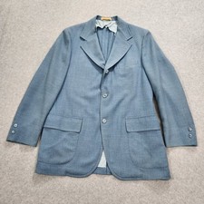 Vintage 70s 80s Brooks Brothers Blazer Jacket Mens 41 Blue Faded Leisure Disco