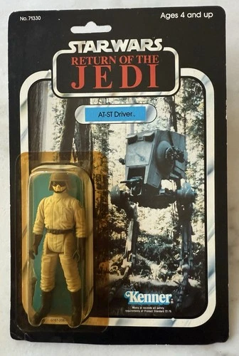 1983 Vintage STAR WARS ROTJ - AT-ST Driver - Sealed/MOC - 77 Back w/ Case