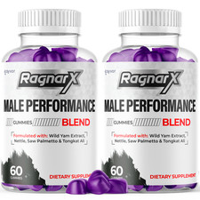 2 Pack RagnarX Male Gummys Advanced Formula Ragnar X Max Vitamin 120 Gummies