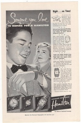 Hamilton Watch Boyd Watch This Boy Looks at so Proudly 1951 Vintage Ad