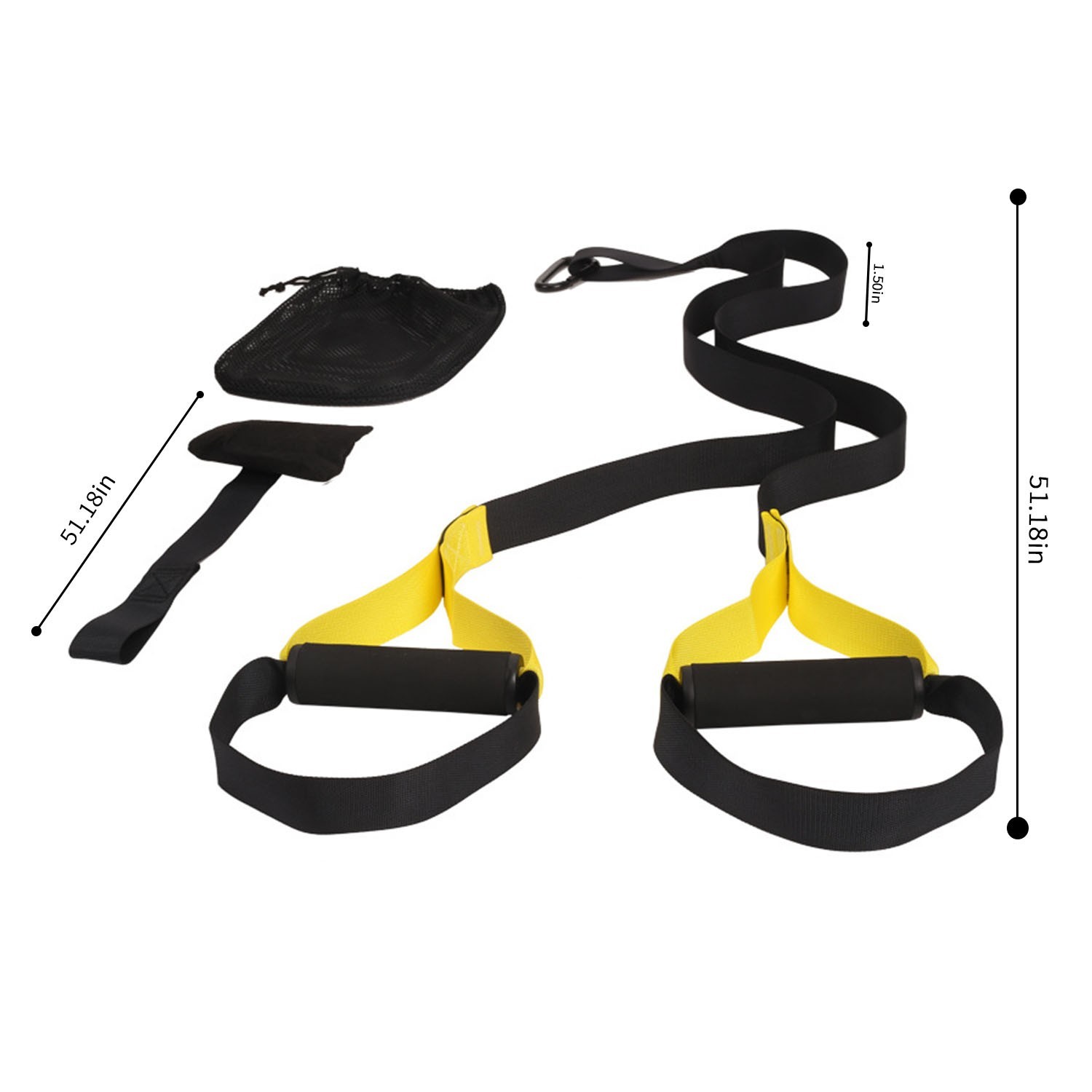 Home Gym Suspension Resistance Strength Training Fitness Straps Workout Trainer