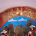 Peruvian Embossed Copper Wall Plate Andean Scene Machu Picchu Decor — photo 5