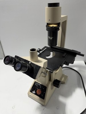 Olympus CK 2 Inverted Microscope W/ 2 Objectives As Is