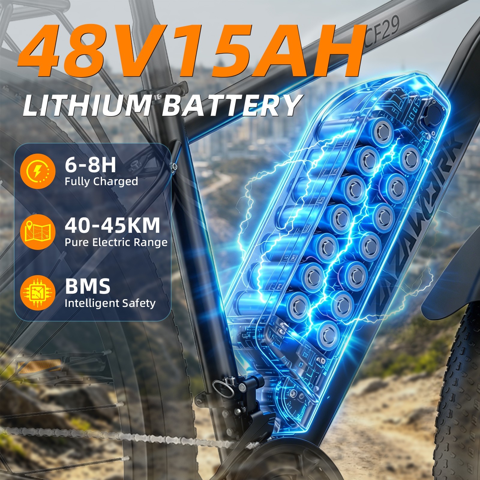 Mountain bike elettrica 29" 48V 15Ah - Usata foto 6