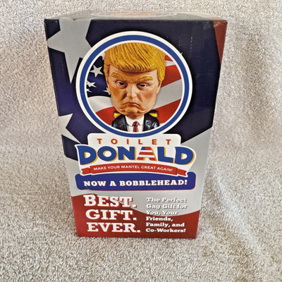 Toilet Donald Trump Bobblehead Bobble Head  Make Your Mantel Great Again  MAGA