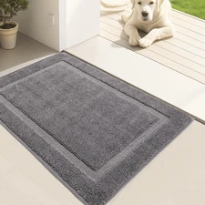 Door Mat Indoor Entrance, Dirt Trapper Entryway Rug with Non-Slip Rubber Backing