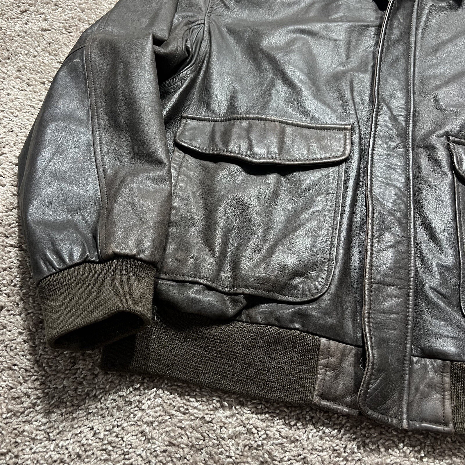 FILA Giacca Bomber Flight Stile Zip Intera Zip Savile Row Outerwear XL anni '90 Marrone