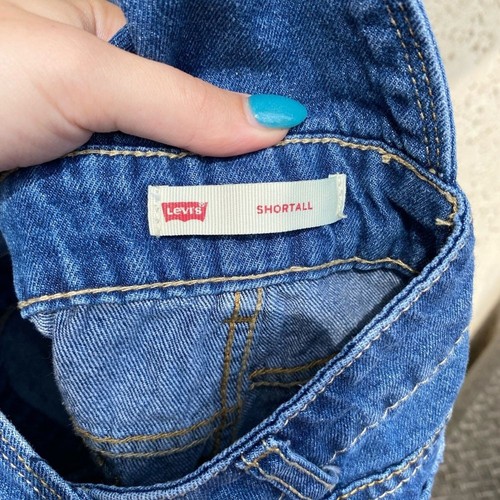 Levi’s Kids Overall Short-tall Dark Wash Denim Size 14 regular girls - Picture 4 of 7