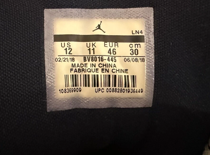 Nike Air Jordan 12 XII Retro International Flight, BV8016-445, Hombre Talla 12 Foto 2 de 4