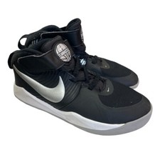 Nike Team Hustle Youth 3- Basketball Sneakers- Black  White