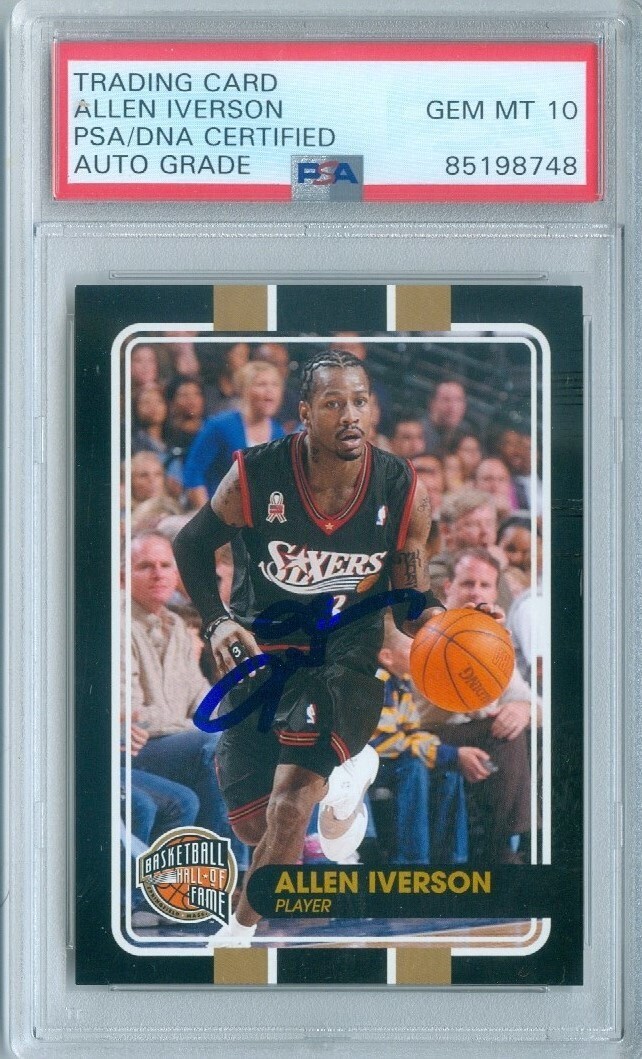 Allen Iverson 2016 Panini Hall of Fame #2 Autograph PSA DNA Gem Mint 10 Auto