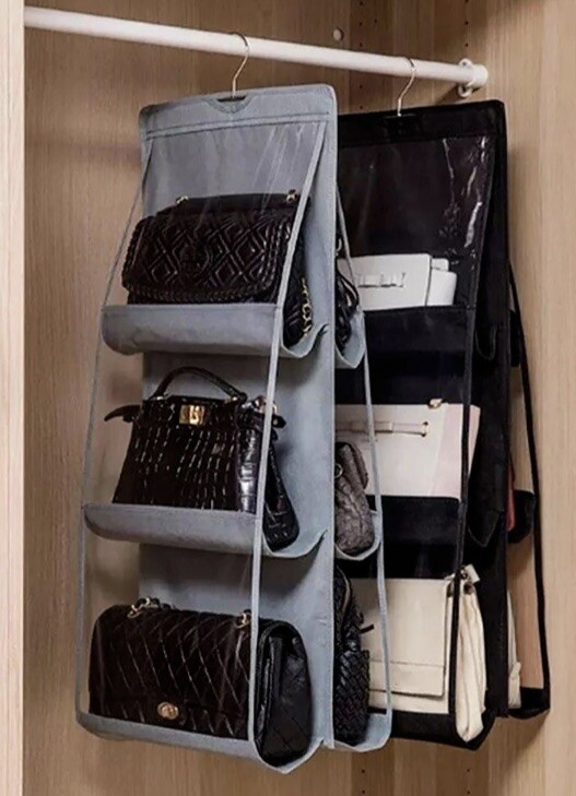 Handbag Organizer (6 Pocket) Gray color-image