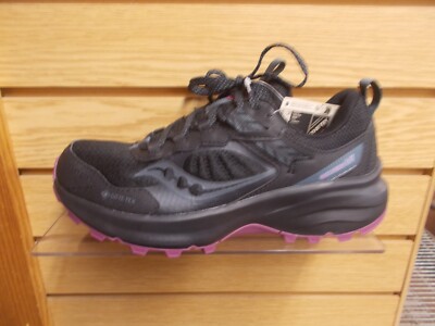 SAUCONY WOMEN'S EXCURSION TR 17 GTX  GORE-TEX RUNNING SHOES BLACK WATERPROOF NEW
