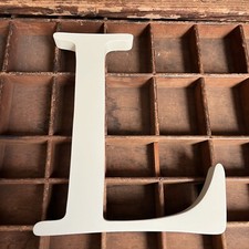 Pottery Barn Kids Wall Hanging Letter L 8 Inch Off White Distressed Standing