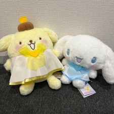Cinnamoroll Pompompurin SET 2 Fluffy Ribbon Angel Doll Plush BIG 27cm Toy Sanrio