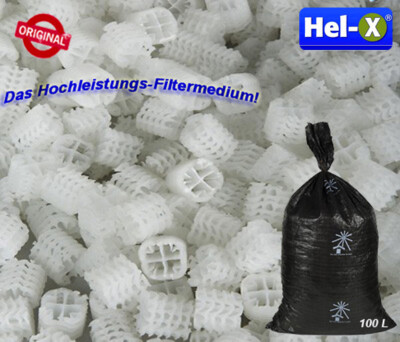 Hel-X  17 KLL hochwertiges Teich Filtermedium Helix - Farbe: weiß