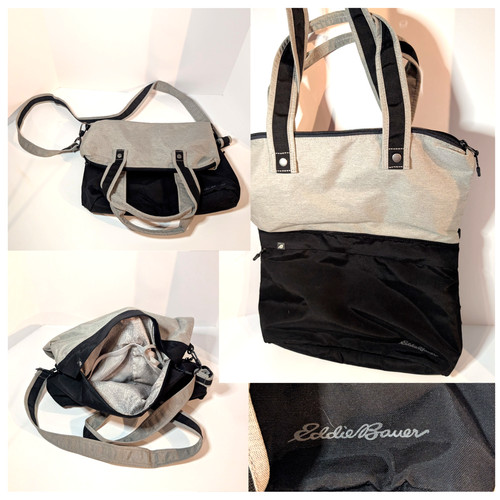 Eddie Bauer Zen Crossover Tote Messenger Bag Crossbody Shoulder Softside Satchel