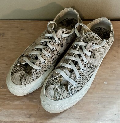 Converse Low top Snakeskin Womens Sneakers Chuck Taylor White Lugged 