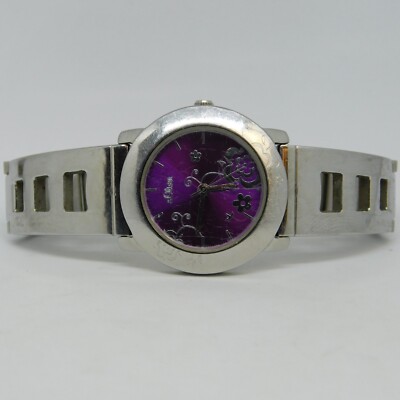 s.Oliver 1662L All Stainless Steel Quartz Women's Watch Sz. 6 1/2'' New Battery