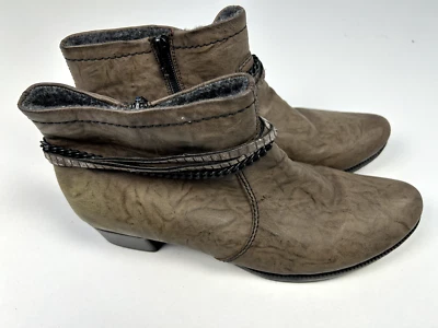 Riecker Reißverschluss Damen Stiefelette Braun EUR 41 - Bild 1 von 3
