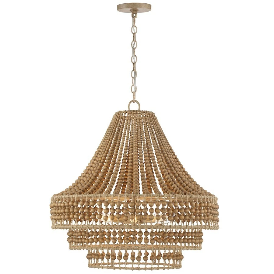 Crystorama Silas 6 Light Chandelier Burnished Silver SIL B6006