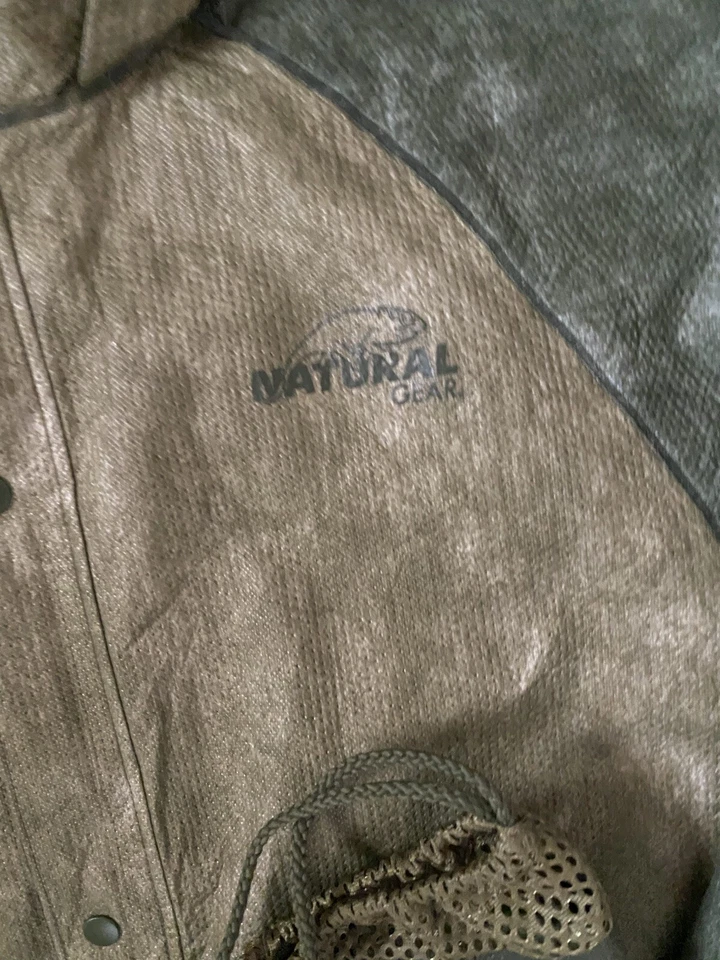 Natural Gear Ultralight Rain Suit Jacket w/hood & Pants  Bag Set Green Camo XL - Image 3 of 4