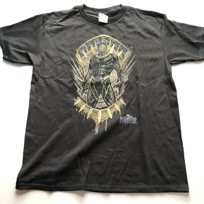 Marvel Comics The Black Panther T-Shirt Logo Graphic Youth Kids Sz L A2285