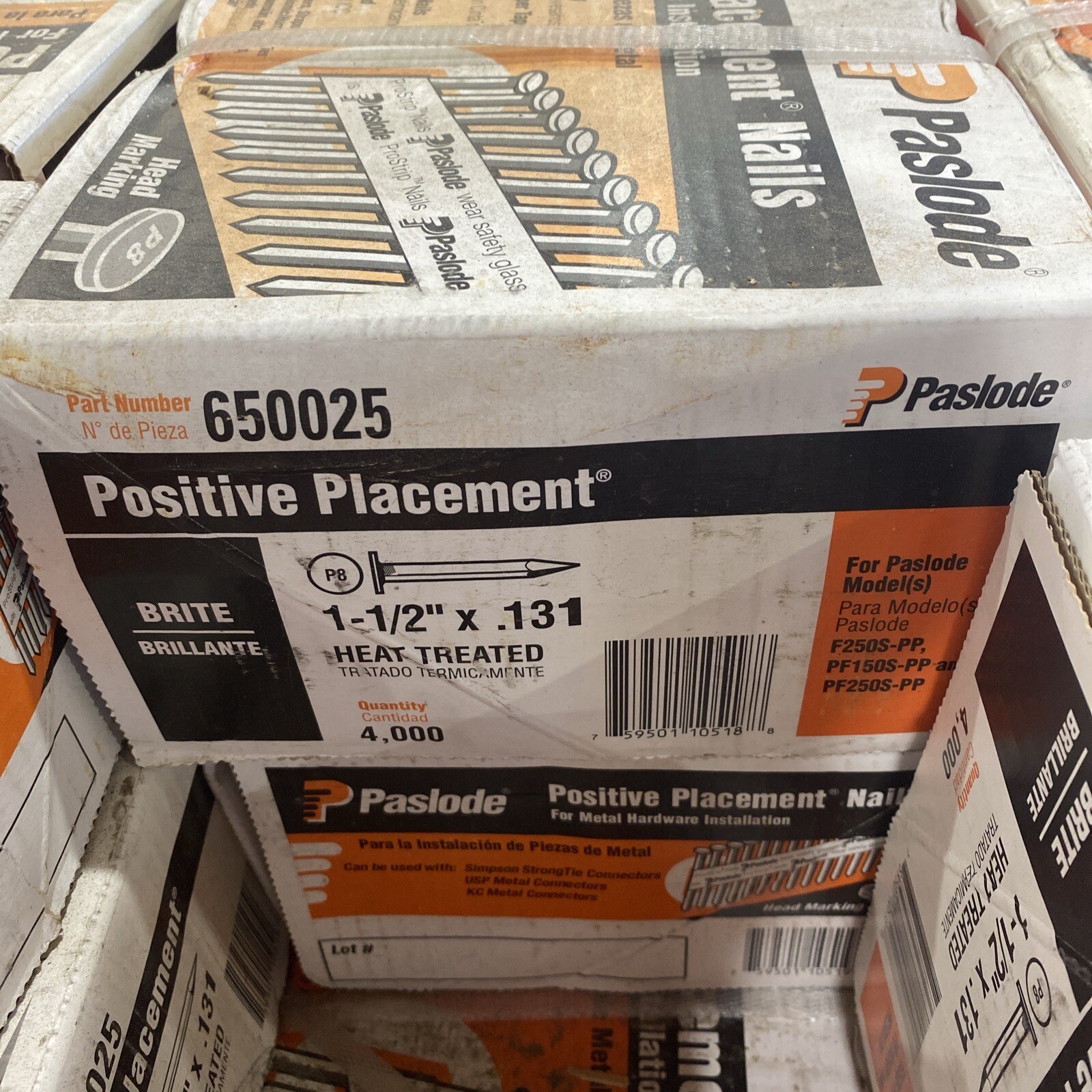 Paslode Interior Framing Nails 11/2 X 0.131 Qty 4000 Heat Treated New