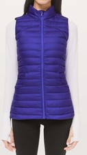 Lululemon Pack It Down Again Vest Sz 2 Lazurite Blue Goose Down Full Zip Pockets