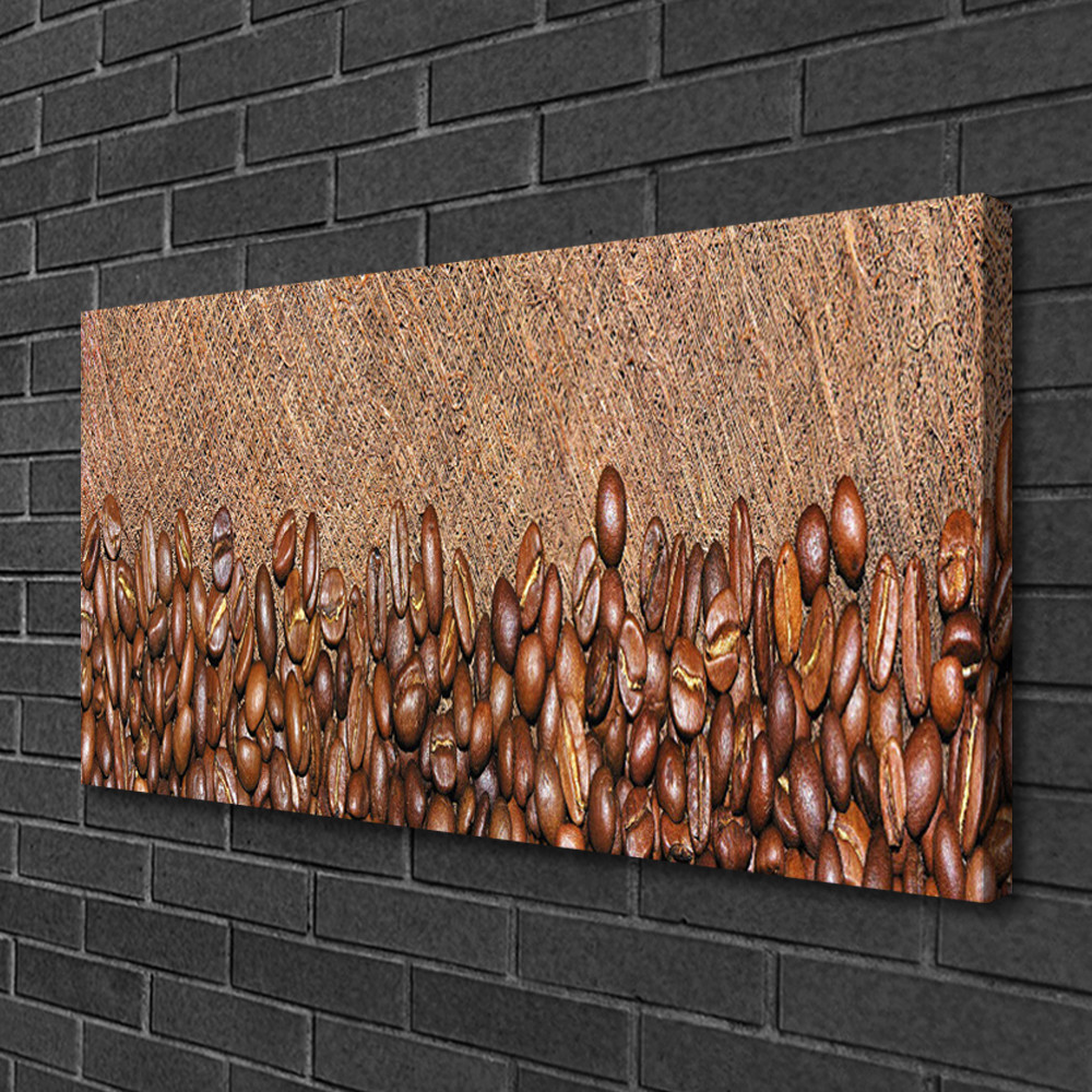 Photo sur toile café pour une déco de cuisine chaleureuse format panoramique