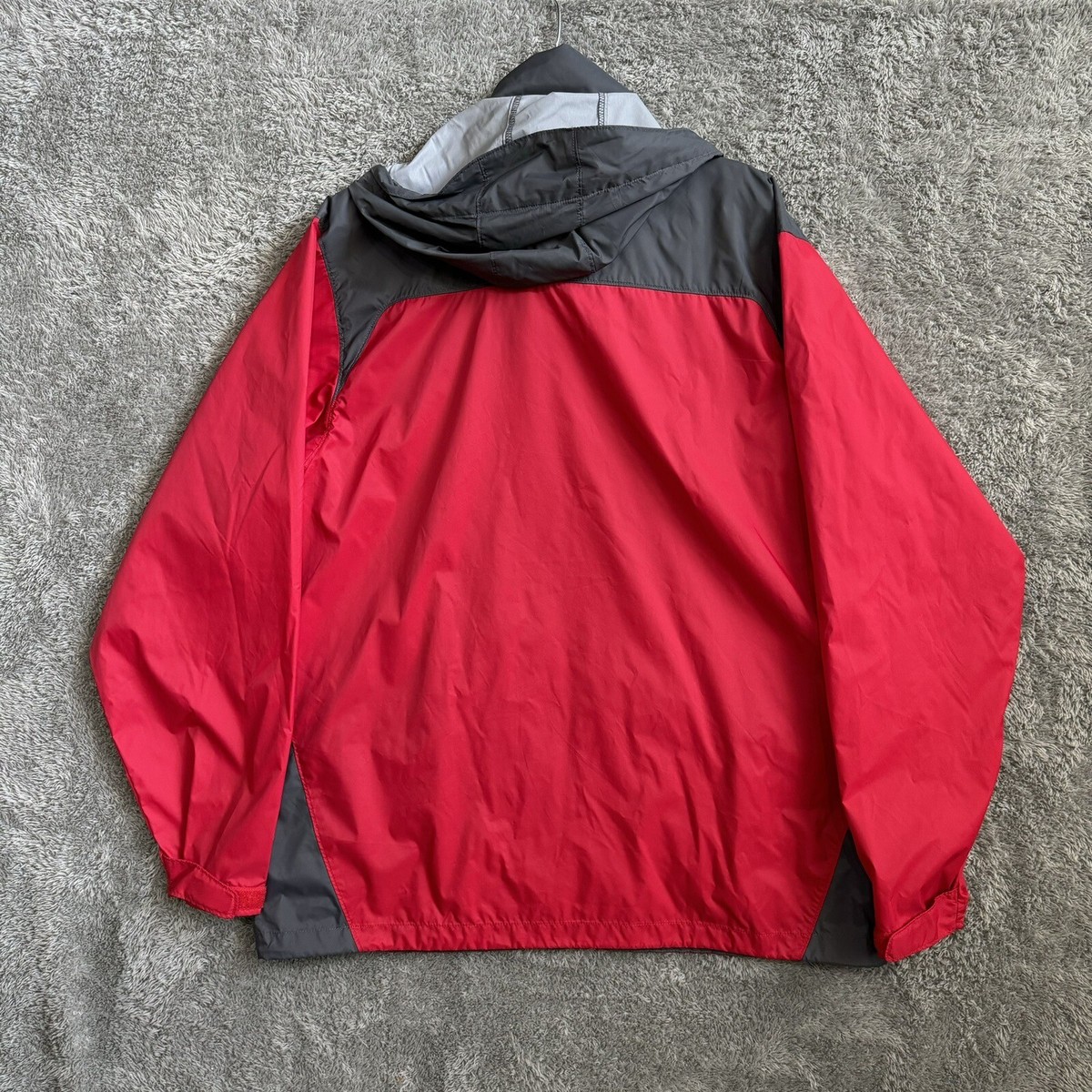 Columbia Mens Red Full Zip Lightweight Windbreaker Jacket 100