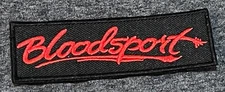 BLOODSPORT Embroidered Patch MMA Kick Boxer Fighter Jean Claude Van Damme logo