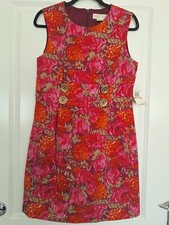 Michael Kors cotton multicolor floral new dress size 10