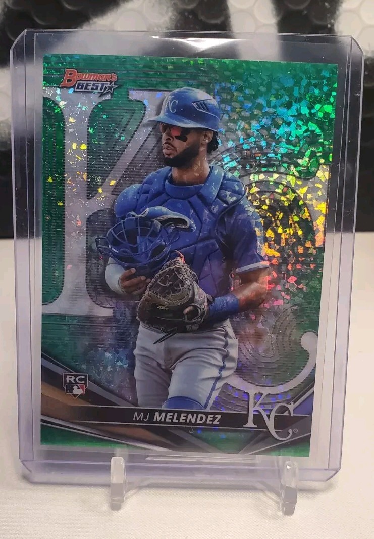 2022 Bowman's Best Mj Melendez Green Mini Diamond Refractor Rookie RC /99 Royals