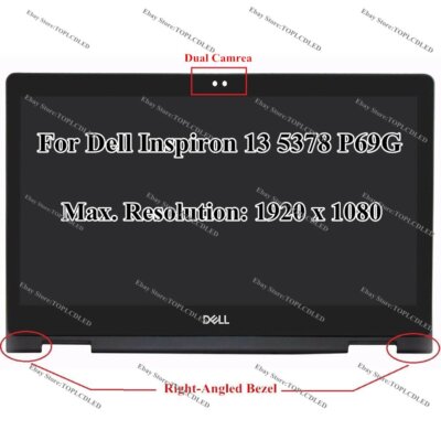 Écran Tactile LCD FHD 13.3 Pouces Pour Dell Inspiron 13 5000 5379 - Remplacement Occasion Grade A