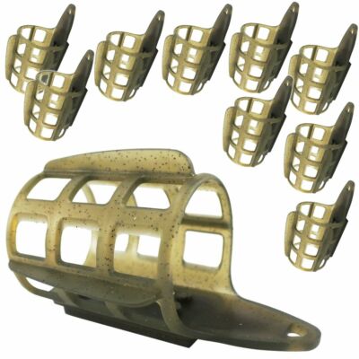 5-10 Feeding Baskets BIG CAGE FEEDER Wings Leaves Mesh Basket Wings Bait Basket Open