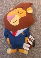 Disney Zootopia Mayor Leodore Lionheart Lion 14" Plush Stuffed Toy NEW
