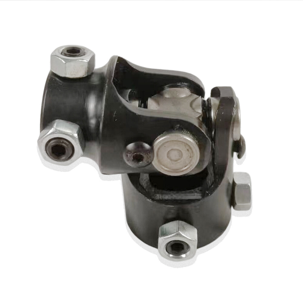 New 1" DD X 3/4" DD Single Steering U Joint Coupler Black Steel