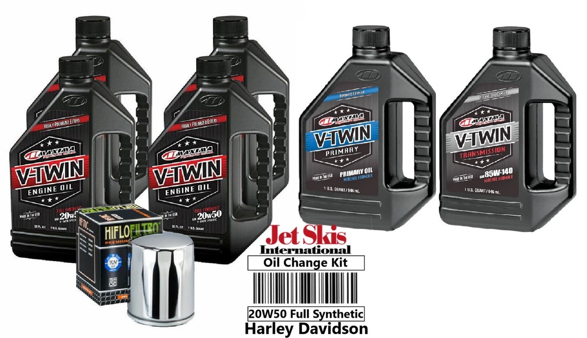 Harley-Davidson 20W-50 エンジンオイル 3本セット Complete 3 Hole Oil Change Kit for V-Twin 20W50 Full