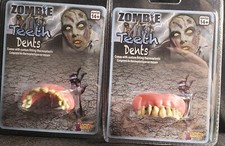 Lot of 2: Zombie Rotted Teeth Dents Adult Costume Accessory