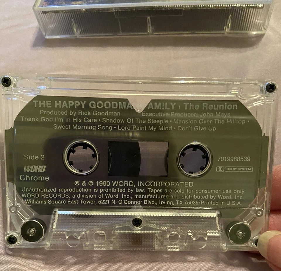 THE HAPPY GOODMAN FAMILY Reunion Cassette Tape Christian Music 1990 vintage - Image 4 of 4