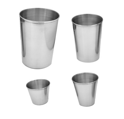 4er Set Edelstahl-Campingbecher 300ml - Stapelbar & Robust Für Outdoor-Abenteuer